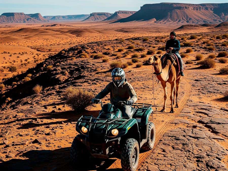 Marrakech: Agafay Desert Quad Biking Tour with Dinner-Show - Getting ready for the quad ride