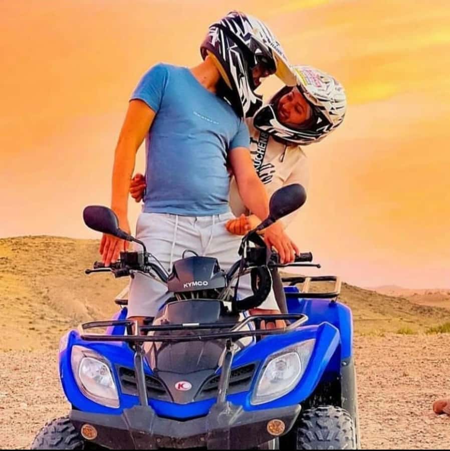 Marrakech: Agafay Desert Quad, Camel Ride & Dinner Show - Quad Biking Across Agafay for Nearly an Hour