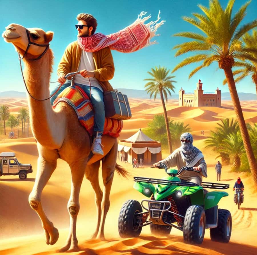 Marrakech: Agafay Desert Quad, Camel Ride & Dinner Show - Dinner Under Lanterns and Desert Stars