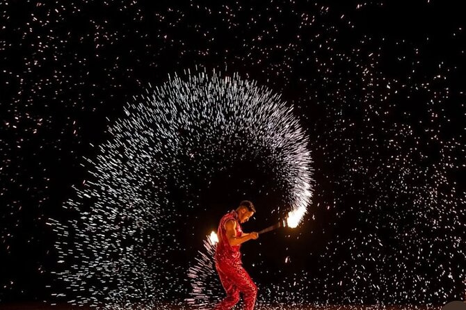 Marrakech: Agafay Desert Sunset, Camel Ride, and Dinner Show - Dinner under the desert sky