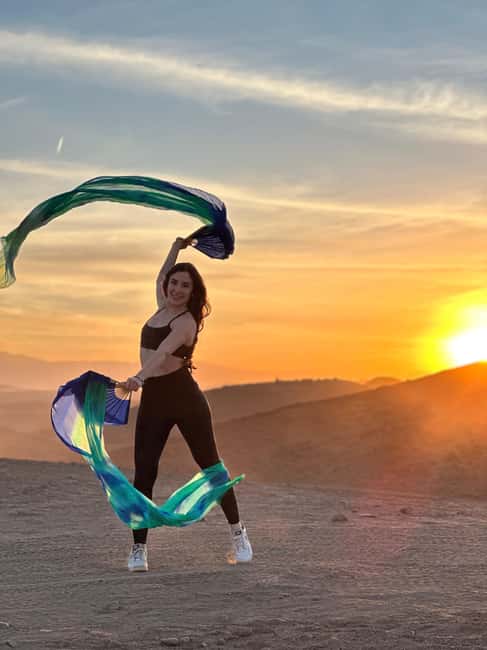Marrakech: Agafay Desert Sunset, Camel Ride, Dinner and Show - Riding a camel as the sun drops