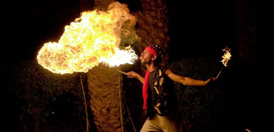 Marrakech: Agafay Desert Sunset, Camel Ride, Dinner and Show - Berber music, a bonfire, and the fire show
