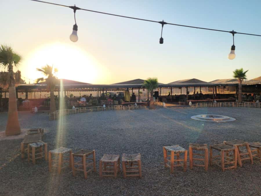 Marrakech: Agafay Desert Sunset Camel Ride, Quad & Dinner - Moroccan dinner under the stars