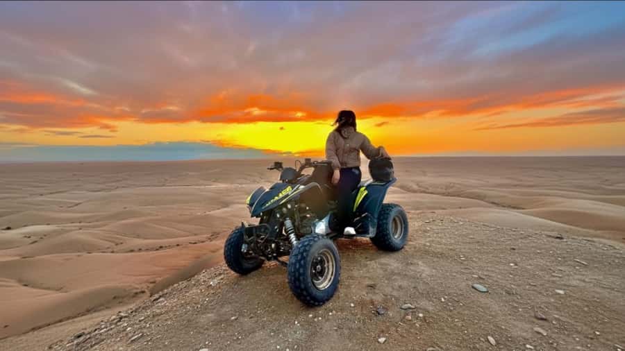 Marrakech: Agafay Desert Tour Quad bike & Dinner fire show - The argan oil stop and what it adds