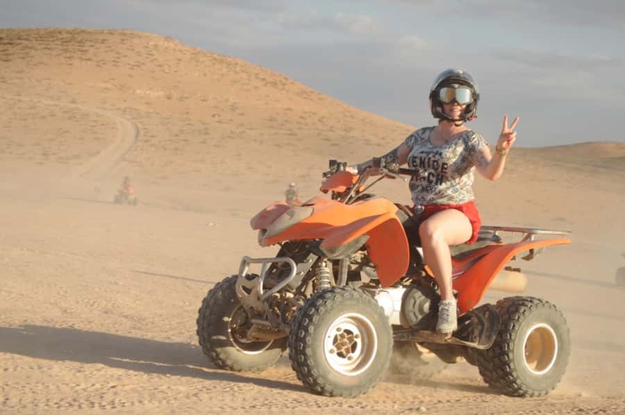 Marrakech: Agafay Desert Trip with Activities and Dinner - Quad biking across Agafay