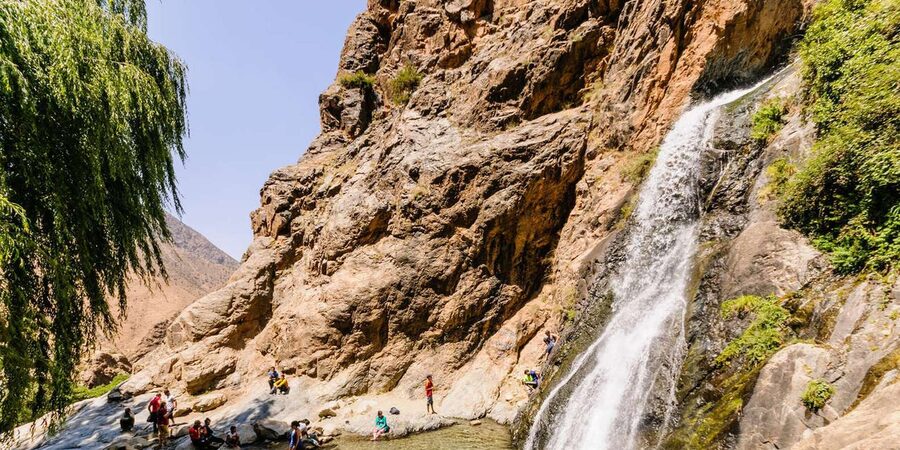 Marrakech: Atlas Mountains & Ourika Waterfalls, Lunch+Guide - Lunch beside the river