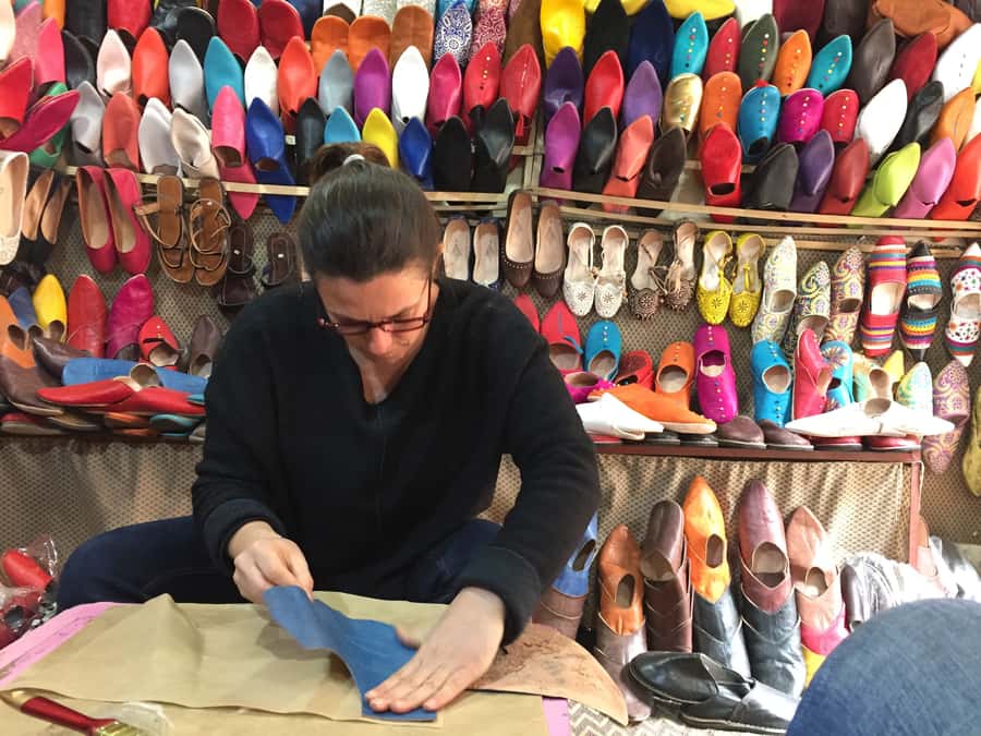 Marrakech: Babouch Making Workshop in the Medina - Cutting, gluing, and shaping your slippers