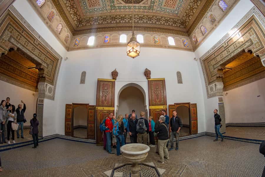 Marrakech: Bahia Palace Guided Tour – Skip-the-Line Access - Meeting point, walking demands, and useful preparation