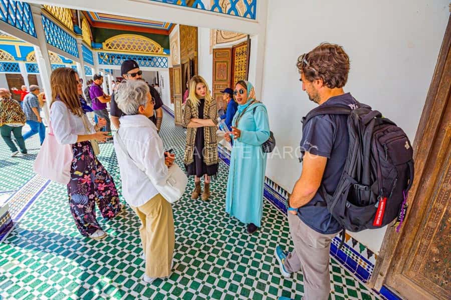 Marrakech: Bahia Palace, Madrasa Bn Yousef, Souk Medina Tour - Bahia Palace, tilework, gardens, and royal stories