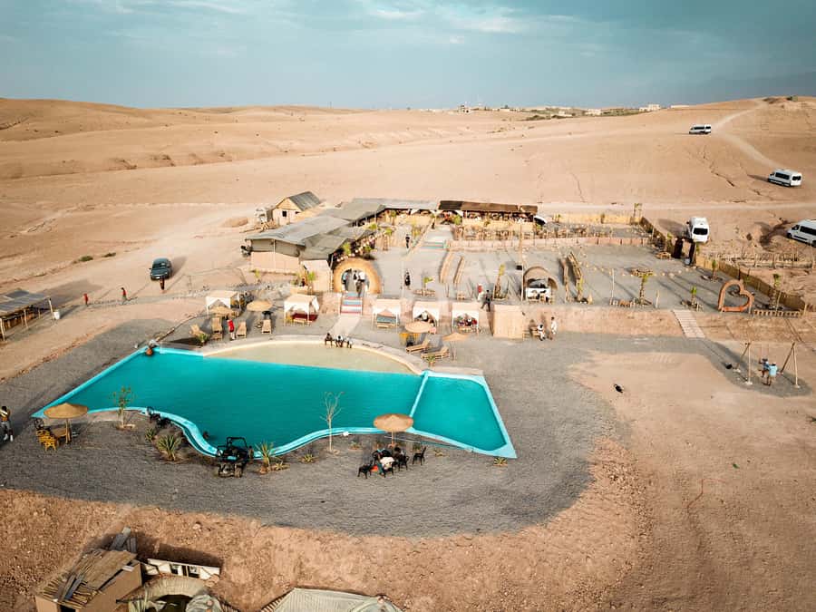 Marrakech: Camel Ride, Dinner, Pool, and Fire Show in Agafay - The fire show beneath the stars