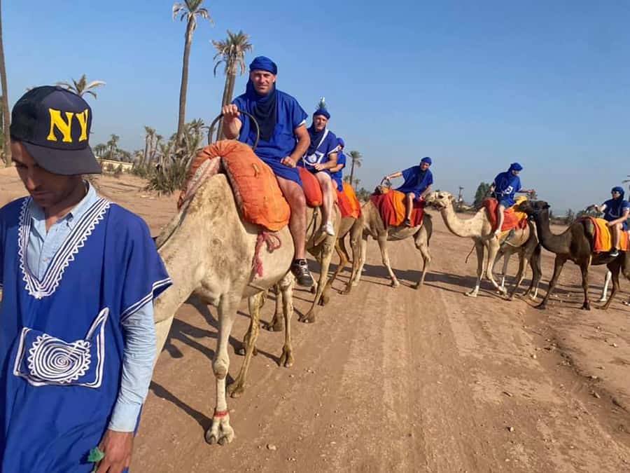 Marrakech Camel Ride in the Palmeraie Palm Grove - Dressing like a Tuareg before the ride