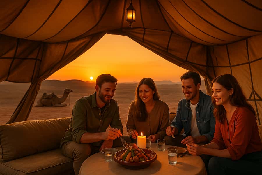 Marrakech: Camel Ride & Sunset Dinner with Fire Show - Leaving Marrakech around 4 PM