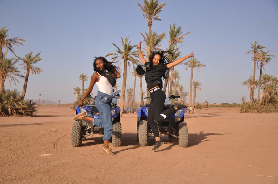 Marrakech: Desert and Palm Grove Quad Tour with Tea - Leaving Marrakech for the Palmeraie