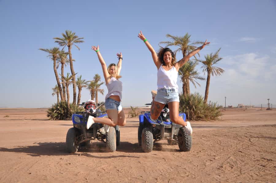 Marrakech: Desert and Palm Grove Quad Tour with Tea - Getting comfortable on the quad