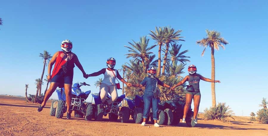 Marrakech: Desert and Palm Grove Sunset Quad Tour with Tea - The ride back and the darkness issue