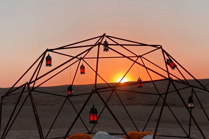 Marrakech desert dinner & sunset camel ride & bonfire music dance - Leaving Marrakech for the rocky desert