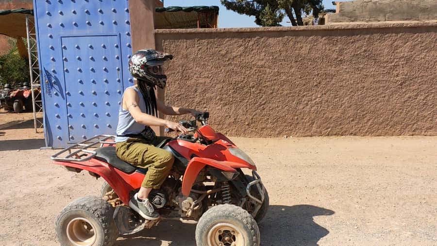 Marrakech Desert & Palm Grove Quad Bike Tour - Getting comfortable on the automatic quad bikes