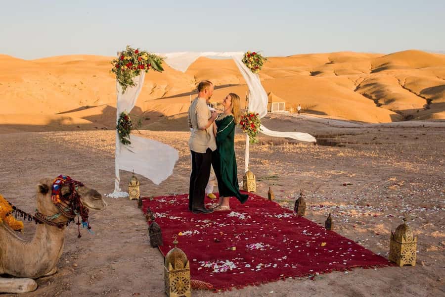 Marrakech Dinner Show Agafay Desert with Camels swiming pool - Argan oil and Moroccan tea in a Berber village