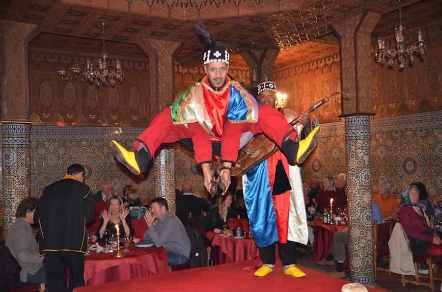 Marrakech: Dinner Show at Dar Essalam Restaurant - The 8:00 PM opening music sets the mood