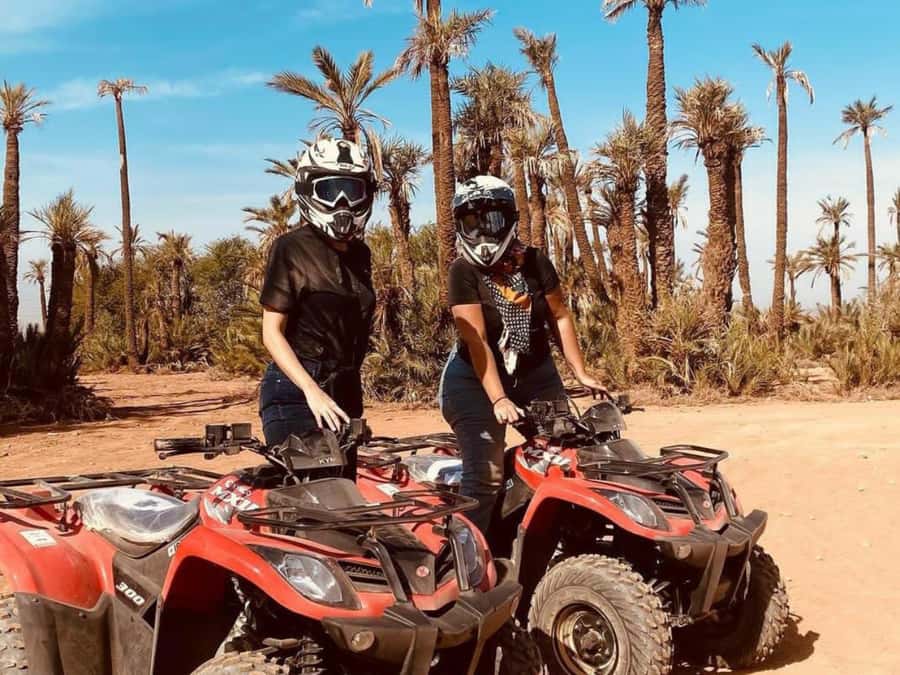 Marrakech: Dunes of the Palmeraie Quad Bike Ride with Tea - First stop: getting comfortable on the quad