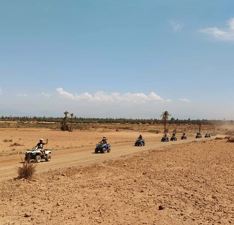 Marrakech:excursion quad in Oasis palm & jbilat desert,tea - Leaving Marrakech for the Palmeraie