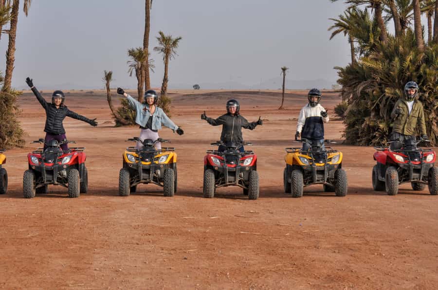 Marrakech:excursion quad in Oasis palm & jbilat desert,tea - The tea stop and the photo break