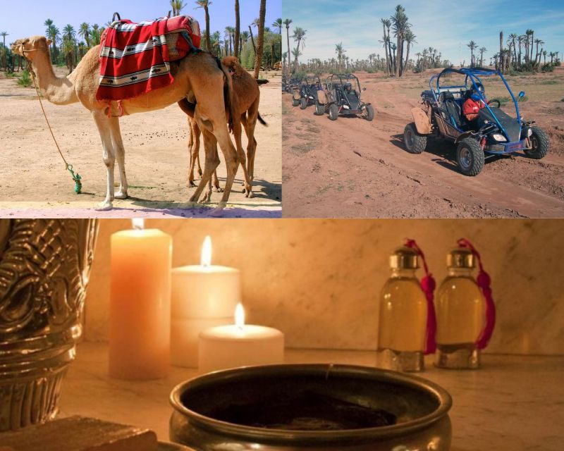 Marrakech: Half-Day Tour with Buggy Ride, Camel Ride and Spa - What to know before you book