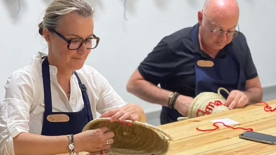 Marrakech Medina Basket Embroidery Workshop - Learning Moroccan embroidery without needing sewing skills
