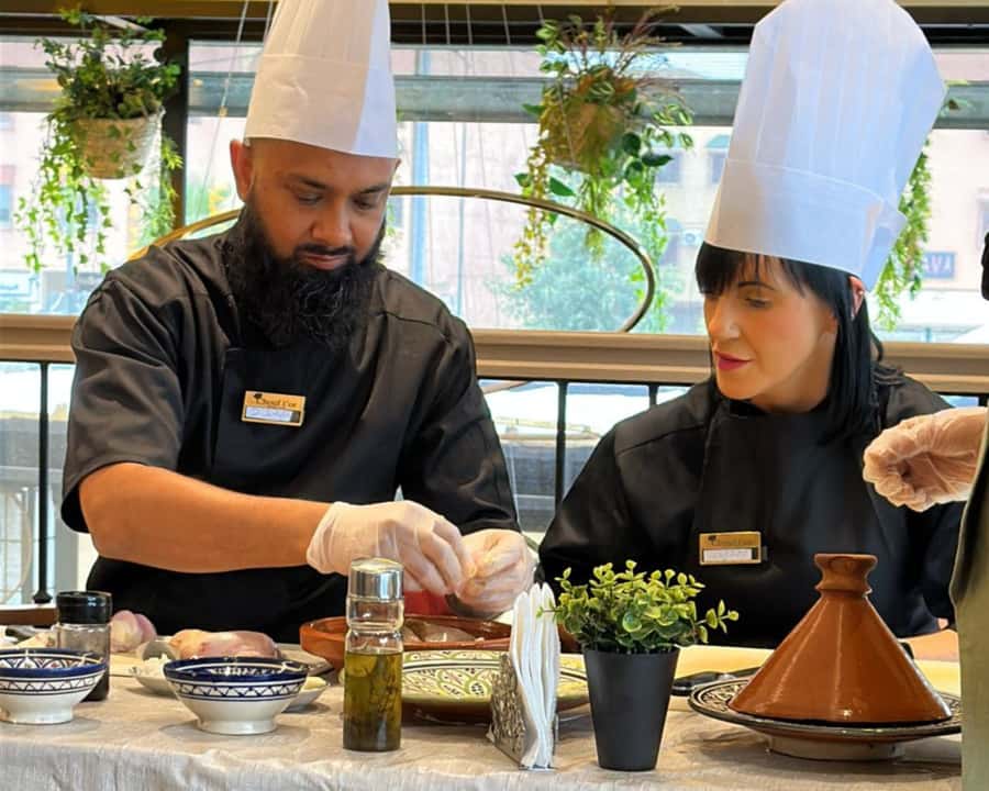 Marrakech: Moroccan Cooking Class with Pickup - Cooking tagine with a Moroccan chef