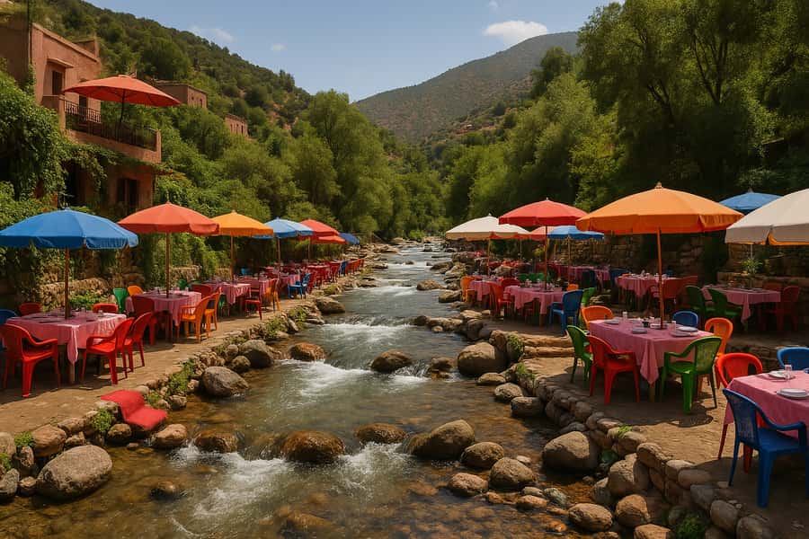 Marrakech: ourika valley lunch & guided hike to waterfalls - Morning pickup and the drive into the Atlas Mountains