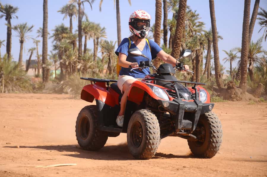 Marrakech: Palm Grove Quad Bike Tour - Two hours across rocky desert tracks