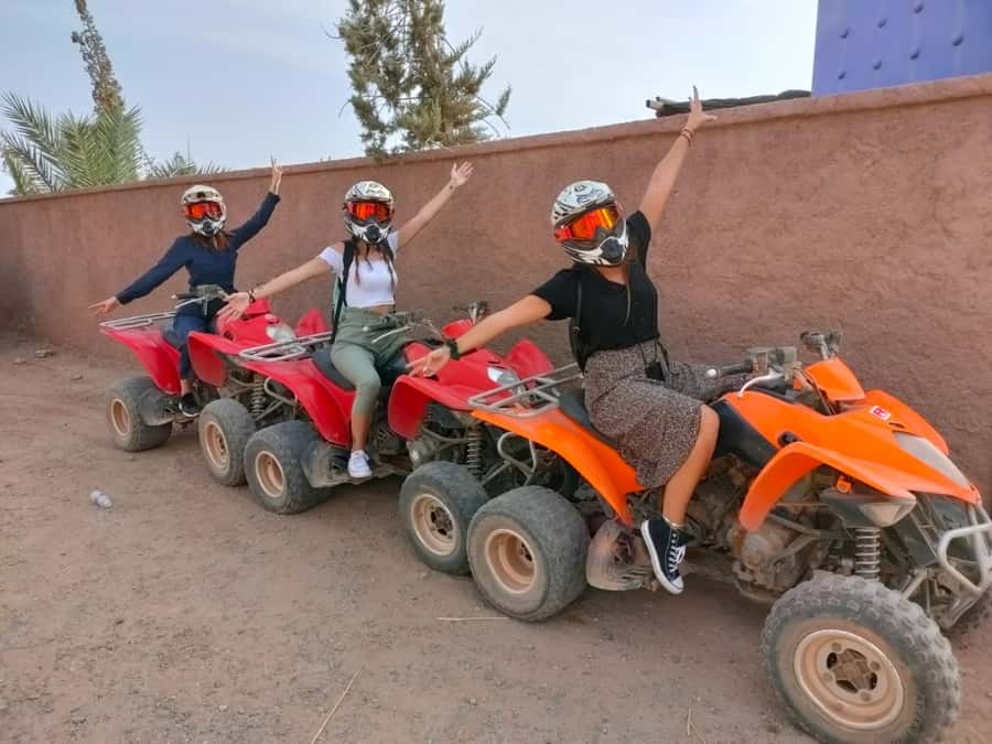 Marrakech: Palmeraie Quad Bike & Traditional Moroccan Spa - Riding through the Palmeraie