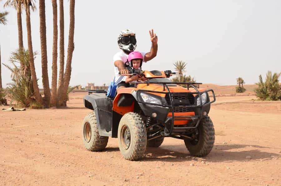 Marrakech: Quad activity in the Palmeraie with Tea break - Who will enjoy this Palmeraie ride most?