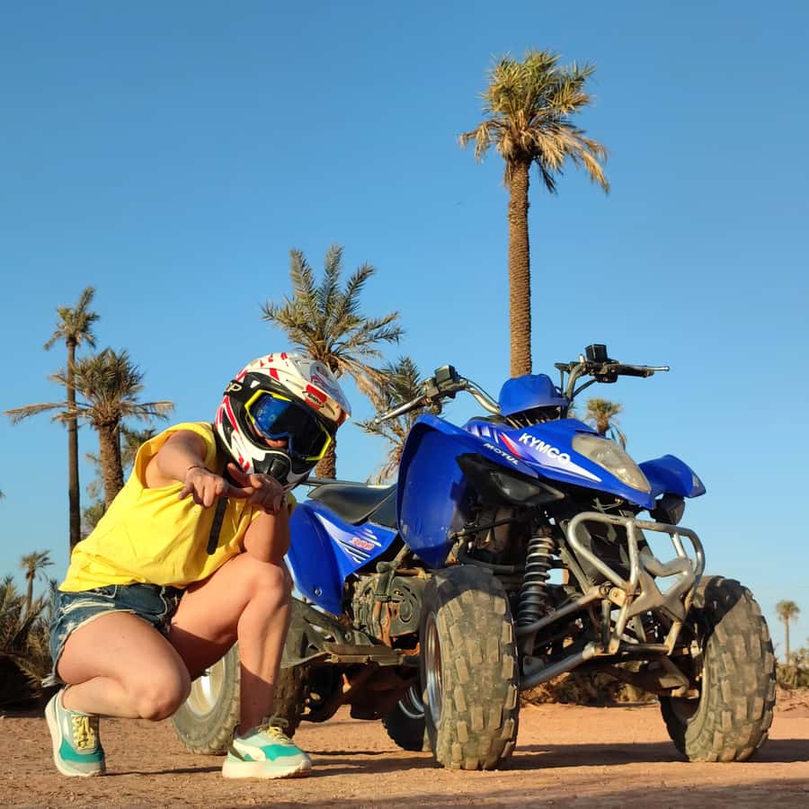 Marrakech: quad bike and Camel Ride in Marrakech - A short camel ride among the palms