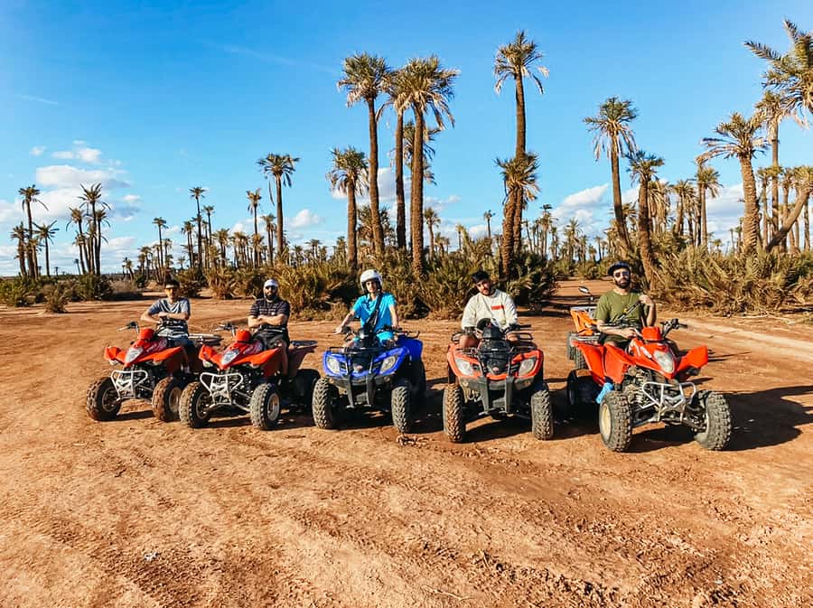 Marrakech: Quad Bike Tour to Palm Oasis and Jbilat Desert - Two hours across rocky desert tracks and palms