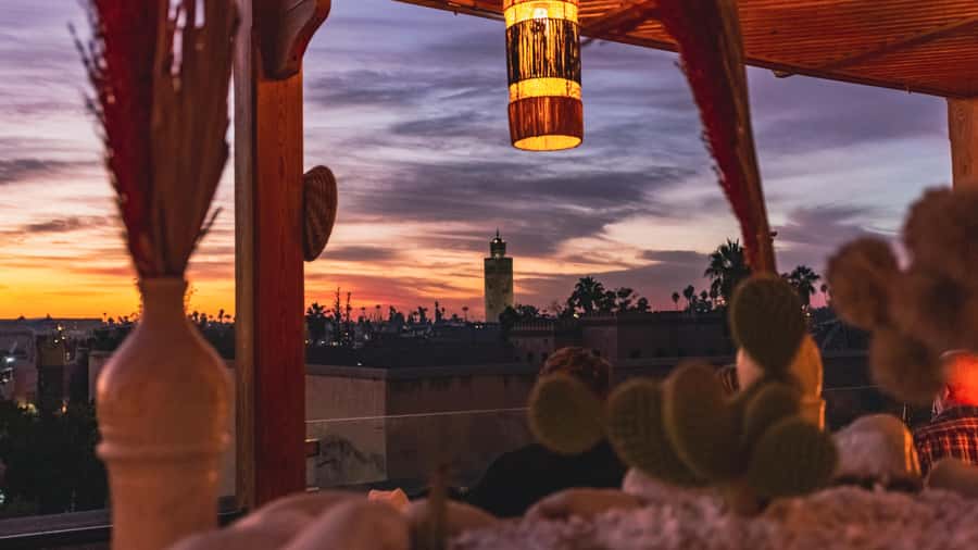 Marrakech: Rooftop Dinner with Koutoubia View - Choosing the two-course or three-course menu