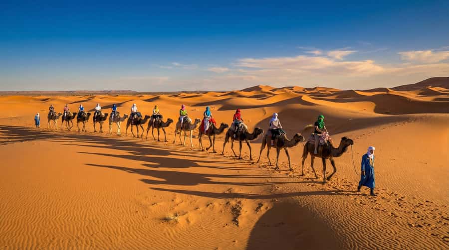 Marrakech to Fes: 3-Day Merzouga Desert Camel & Sandboarding - Day one: Tizi nTichka, Ait Benhaddou, and Ouarzazate