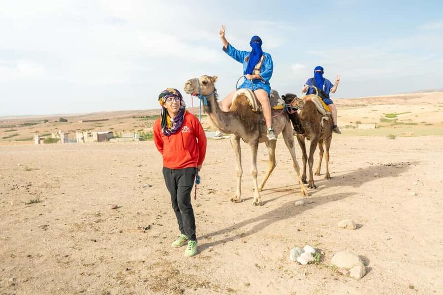 Marrakech: Waterfall, Valley, Atlas Mountain, Camel & Desert - A camel ride in the Agafay Desert