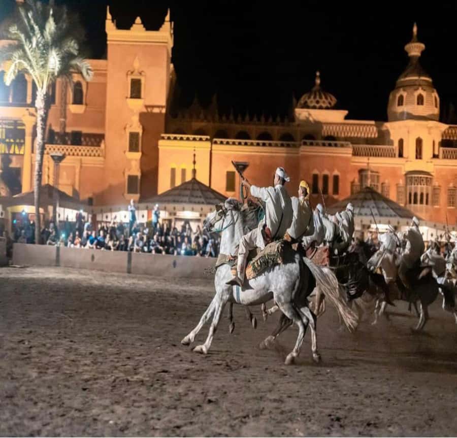 Marrakesh: Fantasia Show & Moroccan Dinner - Leaving Marrakesh for Chez Ali