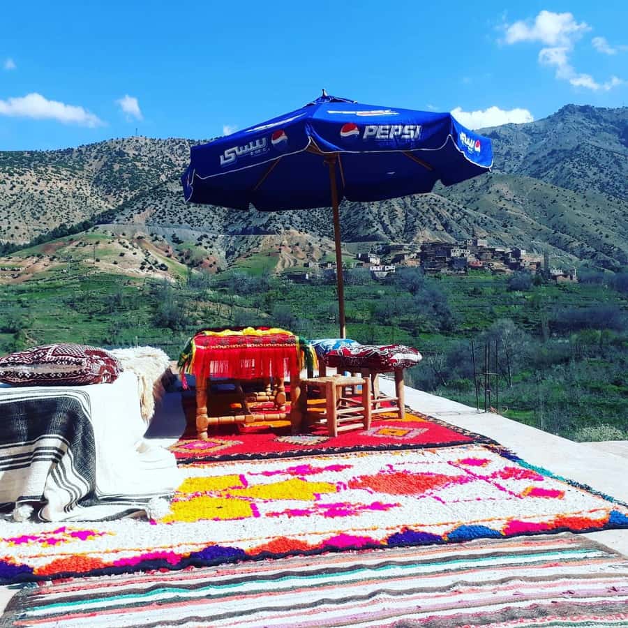 Marrakesh: Ourika Waterfalls, Atlas Mountains, Guide + Lunch - Lunch beside the Ourika River