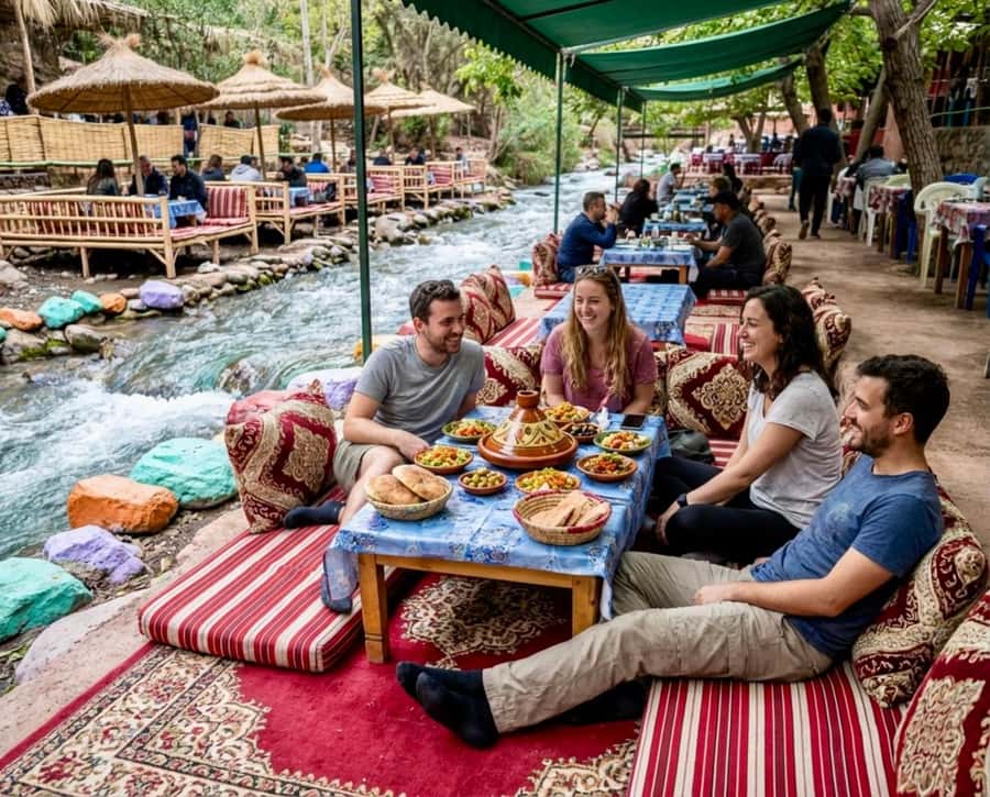 Marrakesh: Ourika Waterfalls, Atlas Mountains, Lunch + Guide - Tnin Ourika and the first village views