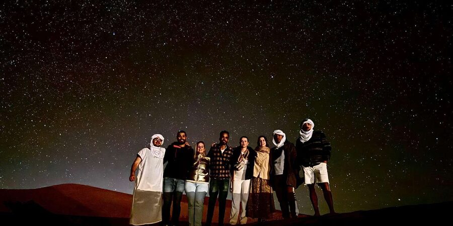 Merzouga: 1-Night in the luxury camp. camel ride & Dinner - Dinner, drums, and the cold desert night