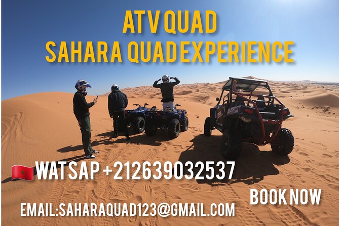 merzouga Desert 1 hour or two hour Quad Bike, and sandboarding - Guides, safety, and the level of help
