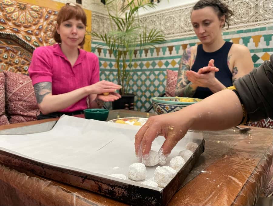 Moroccan Crepes & Pastries Kitchen - A local kitchen inside the Fes medina