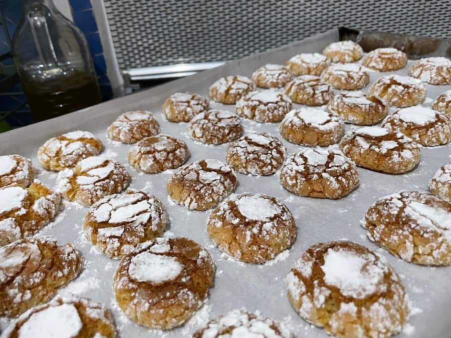 Moroccan Crepes & Pastries Kitchen - Mint tea turns the lesson into a visit