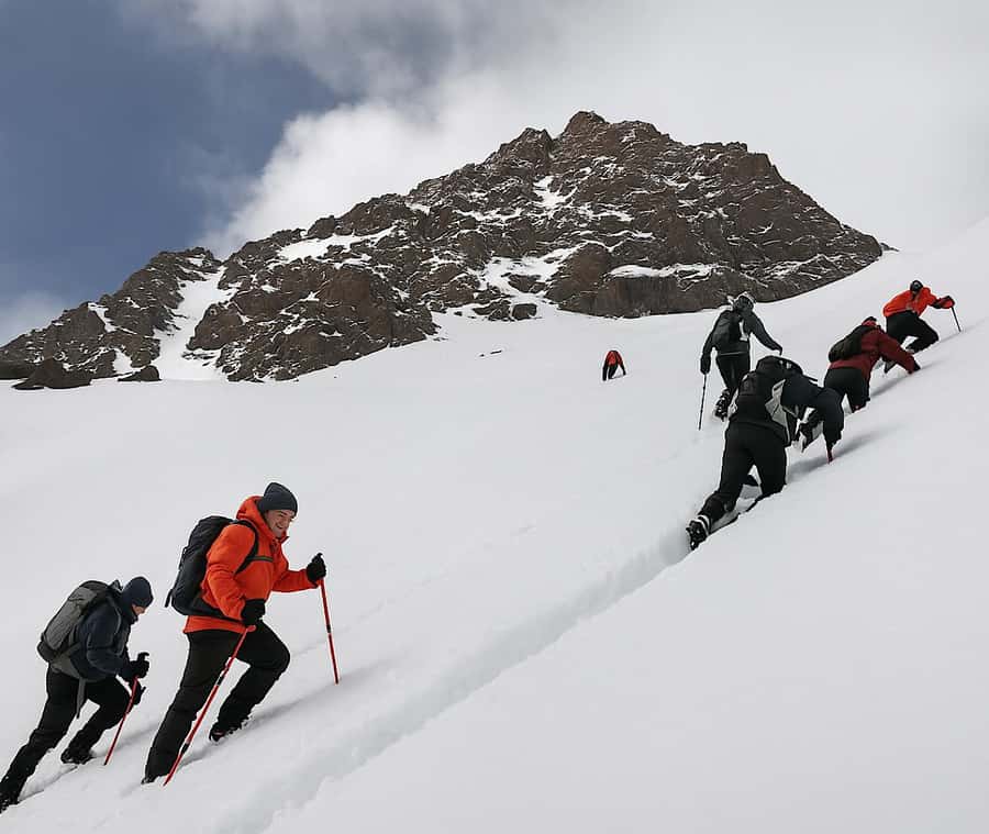 Mt Toubkal Ascent Express Trek 2 Days 1 Nights - The final climb to the Toubkal Refuge
