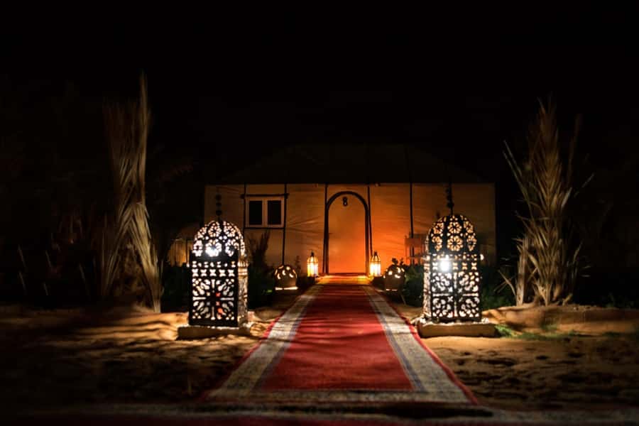 Overnight in Luxury Tent in Desert Camp Erg Chebbi Merzouga - Mint tea, camels, and the first hour among the dunes