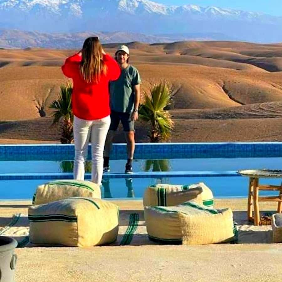 Quad bike and Lunch & Pool in Desert Marrakech Agafay - Reaching the camp before the quad ride