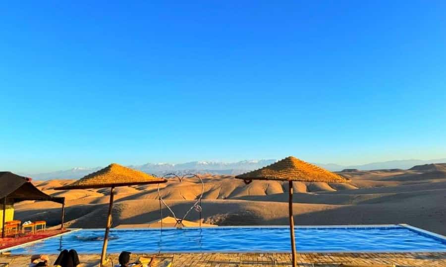 Quad bike and Lunch & Pool in Desert Marrakech Agafay - Pool time after the dusty ride