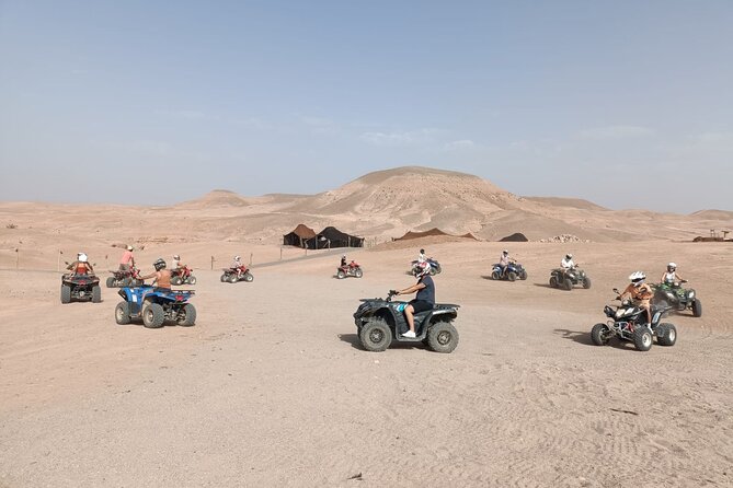 Quad Biking Agafay desert - Getting fitted with a helmet and quad